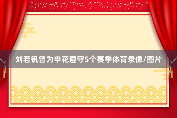 刘若钒曾为申花遵守5个赛季体育录像/图片