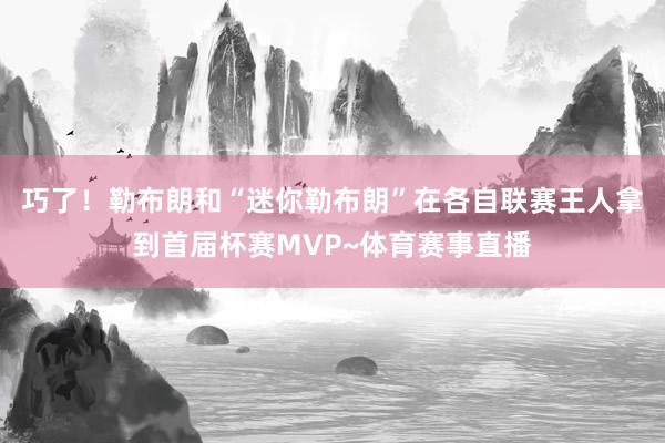 巧了！勒布朗和“迷你勒布朗”在各自联赛王人拿到首届杯赛MVP~体育赛事直播