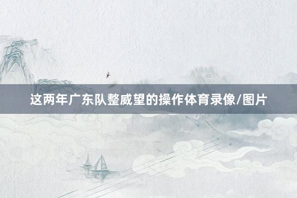 这两年广东队整威望的操作体育录像/图片