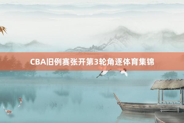 CBA旧例赛张开第3轮角逐体育集锦