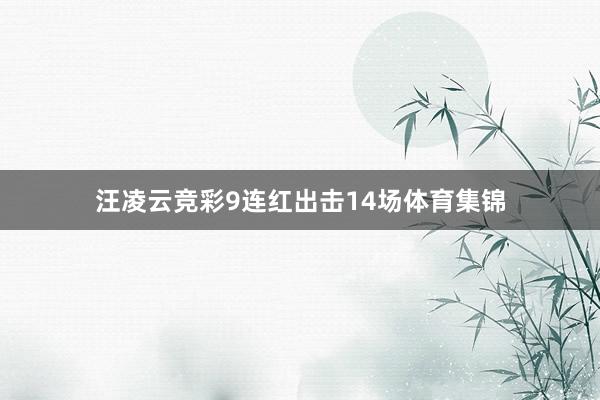 汪凌云竞彩9连红出击14场体育集锦