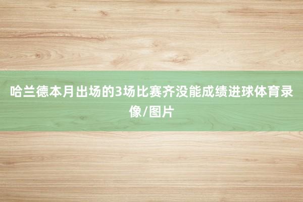 哈兰德本月出场的3场比赛齐没能成绩进球体育录像/图片