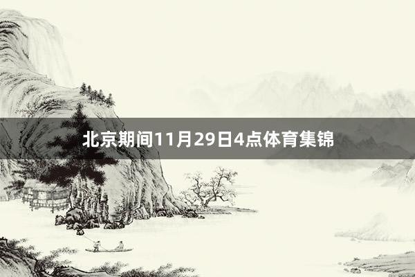 北京期间11月29日4点体育集锦